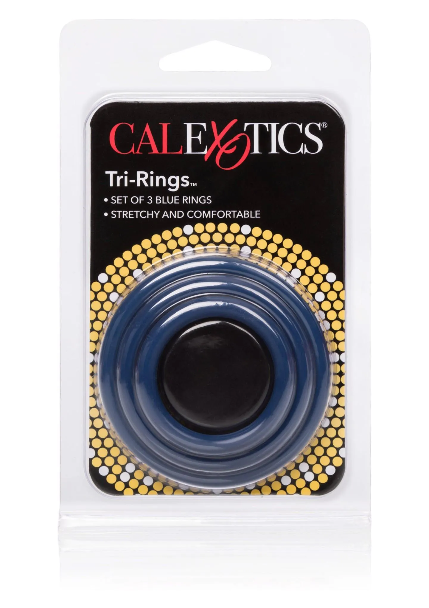 Эрекционное кольцо Calexotics Tri-Rings, 3 шт (синий)