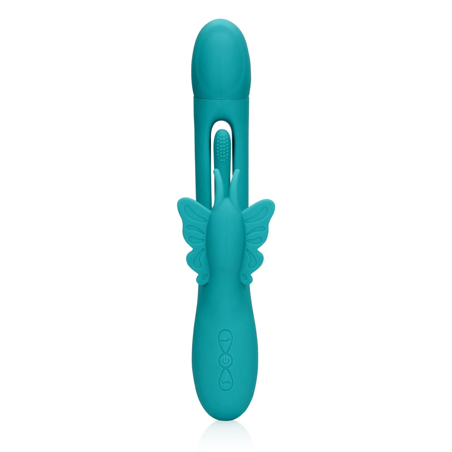 Вібратор Loveline Flapping G-Spot Butterfly, 25.7 см (бірюзовий)