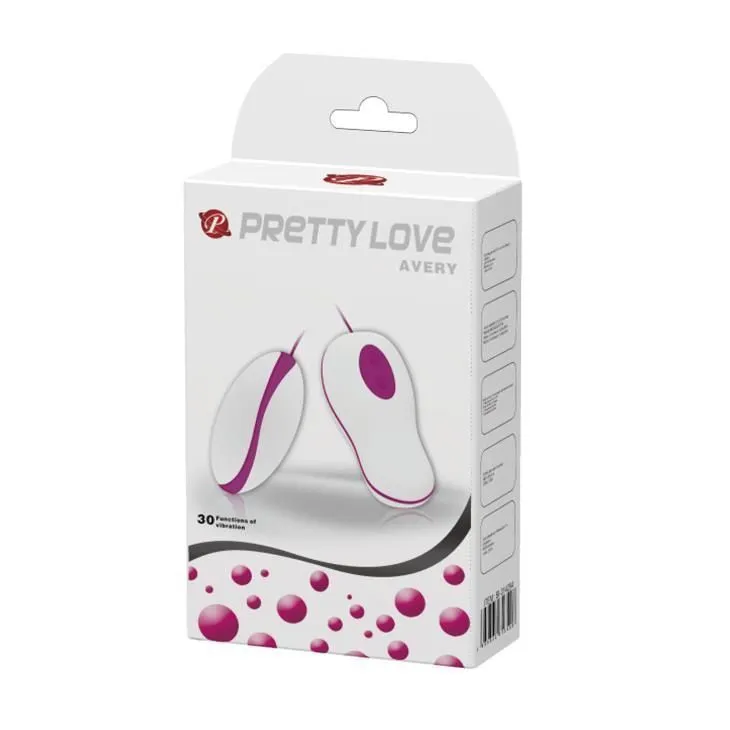 Віброяйце Pretty Love Avery Vibrating Egg, 5,8 см (фіолетовий)