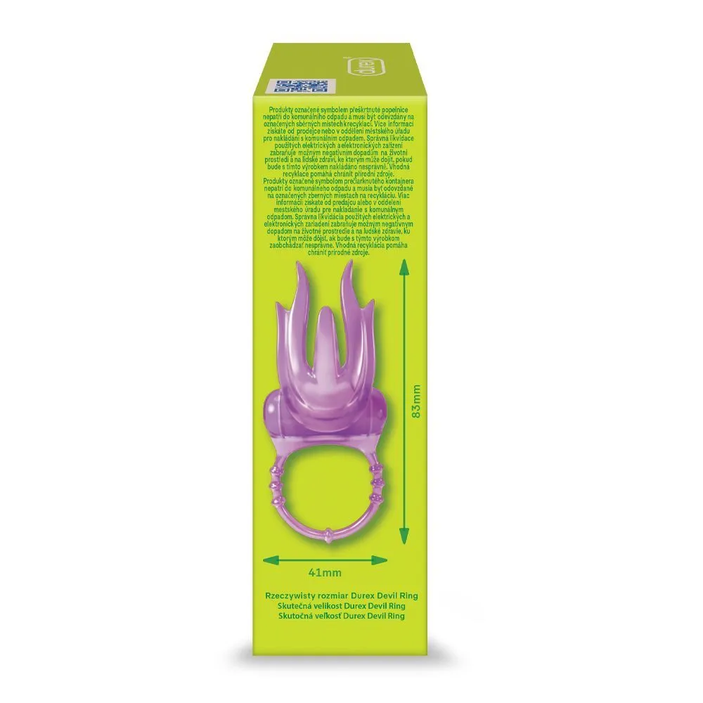 Вибрационное кольцо Durex Play Little Devil, 8 см (фиолетовый)