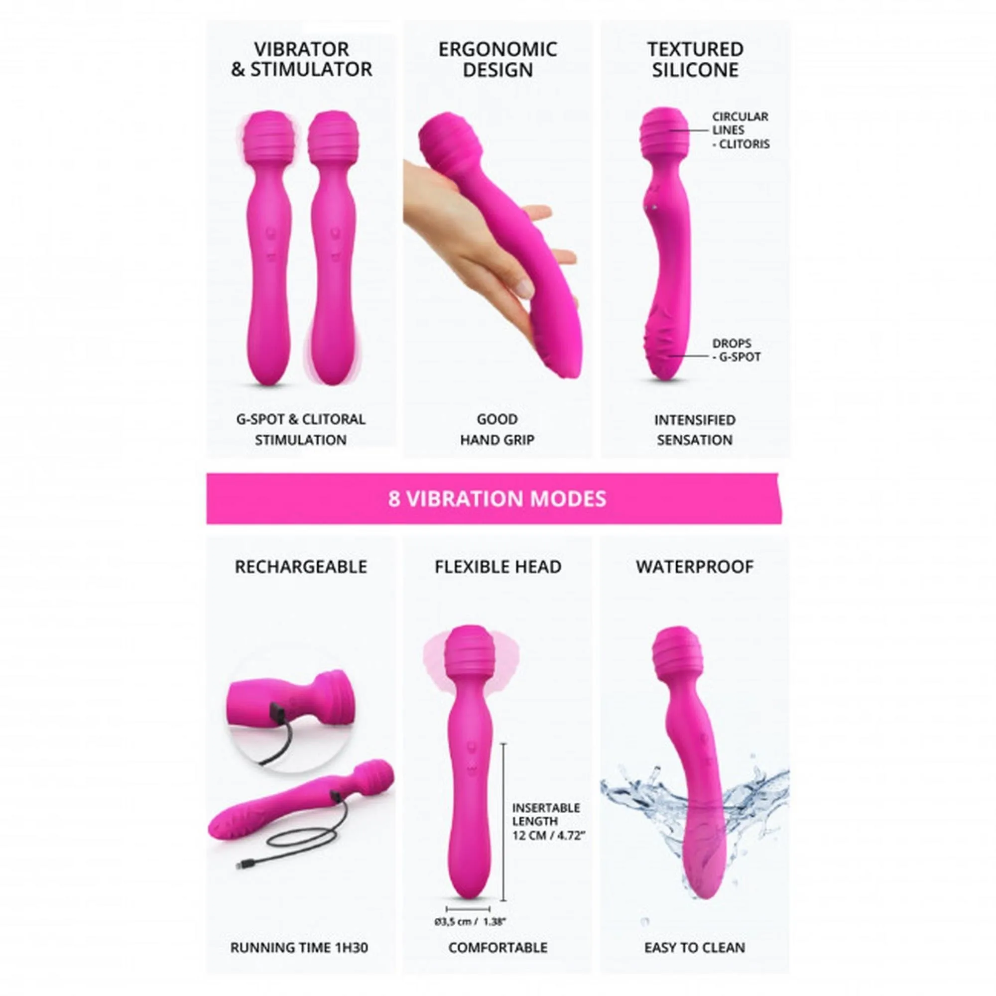 Вібромасажер Love To Love Twist Rose, 22 см (рожевий)