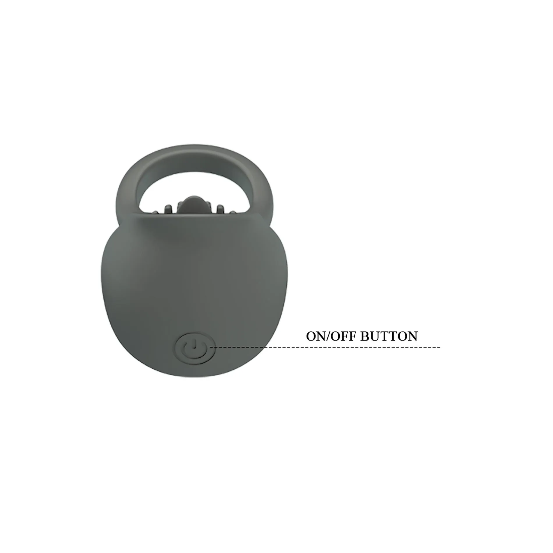 Pretty Love Master Ring - Pierścień wibracyjny, Szary, 8 cm
