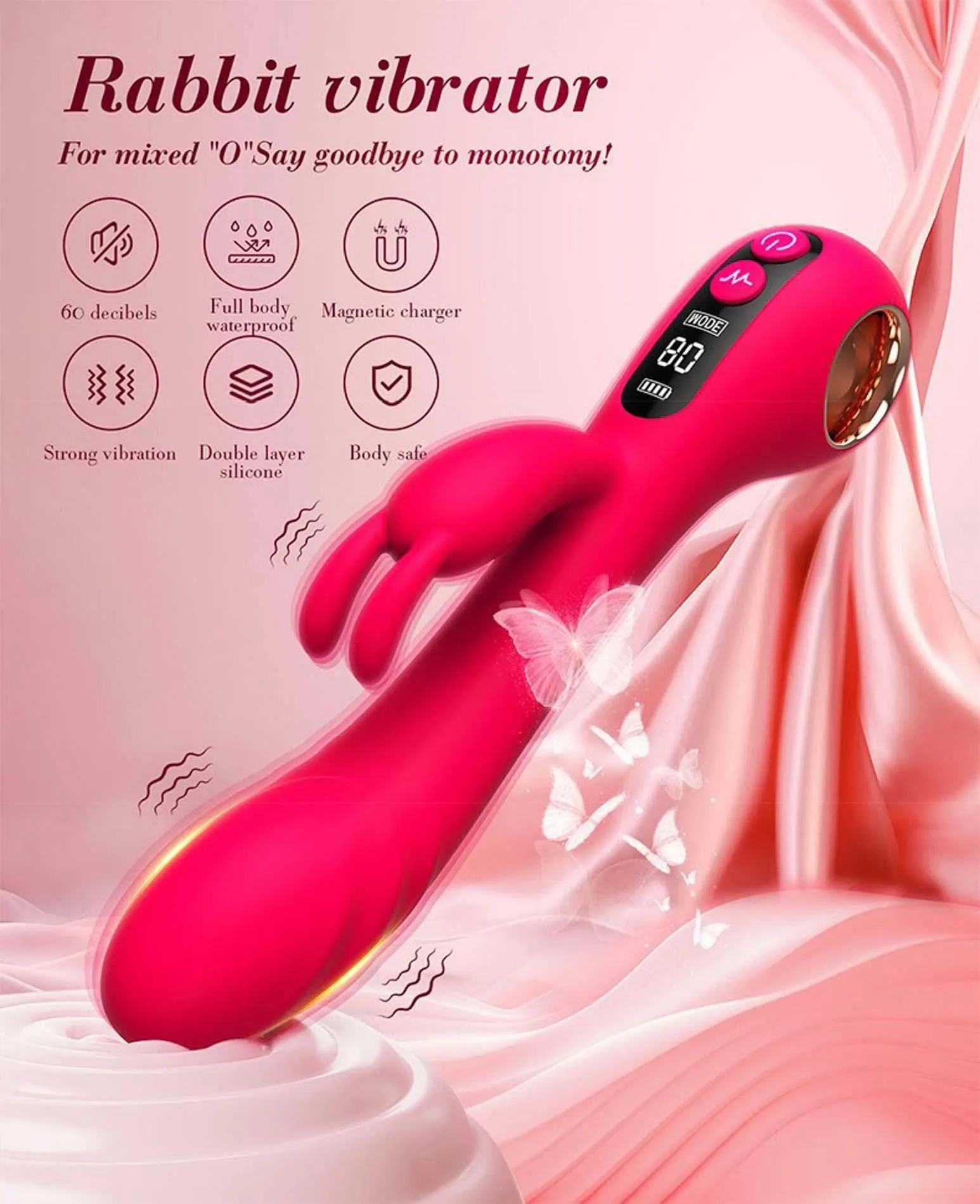 Вібратор-кролик B - Series Cute Rabbit G-Spot, 22.3 см (рожевий)