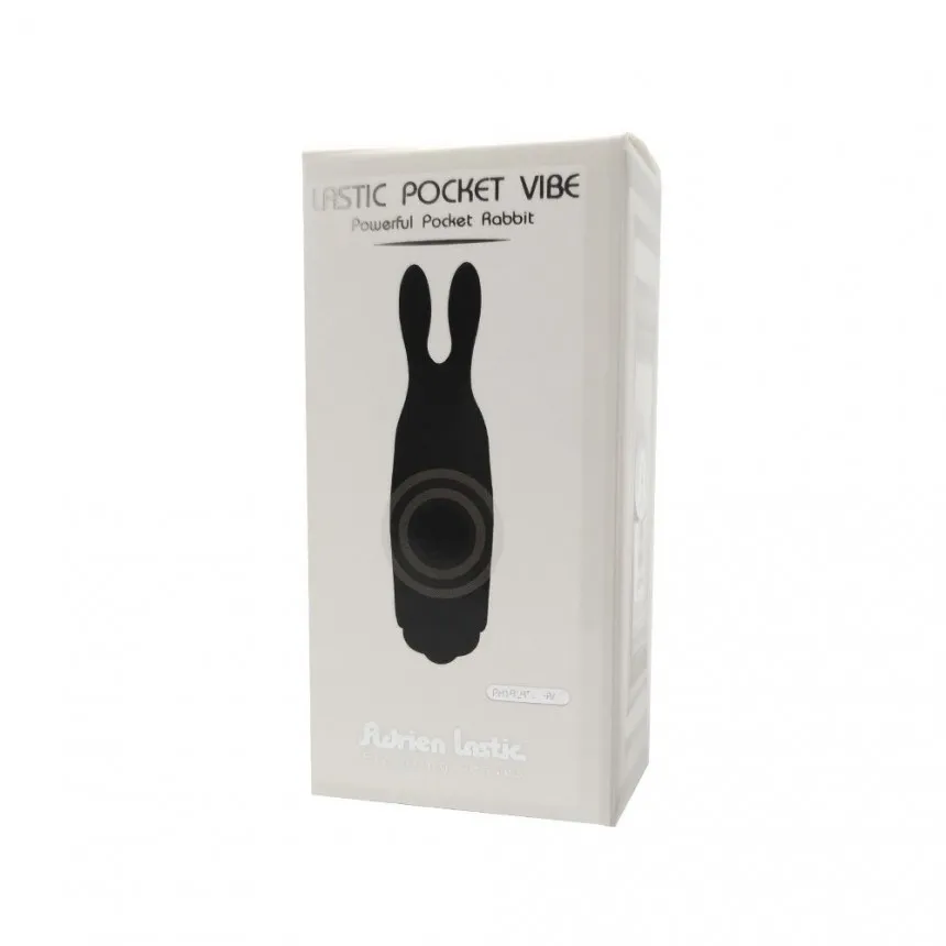 Вибратор для клитора Adrien Lastic Pocket Vibe Rabbit, 8.5 см (чёрный)