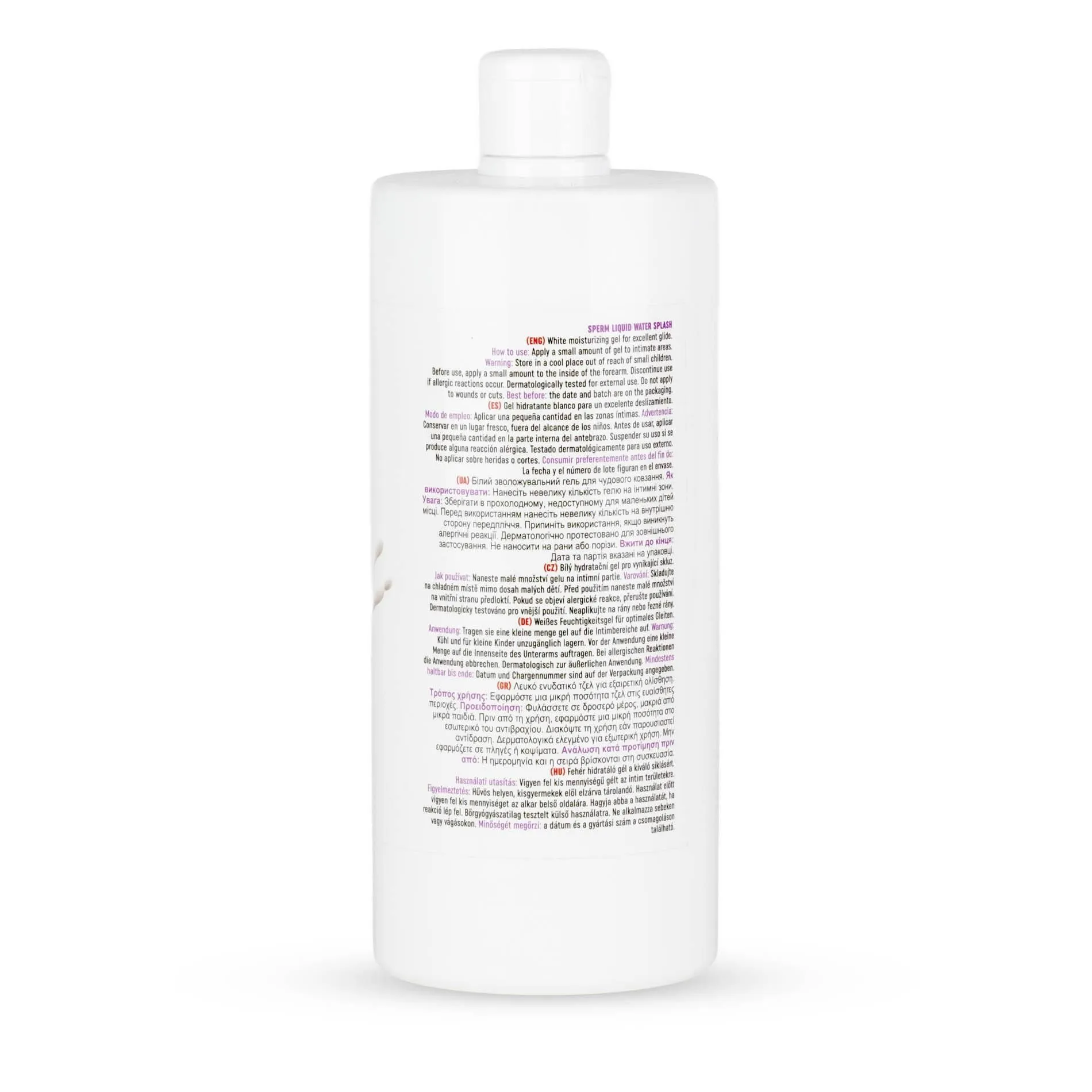 MyLove Sperm Liquid Water Splash - Lubrykant na bazie wody, Bezzapachowy, 1000 ml