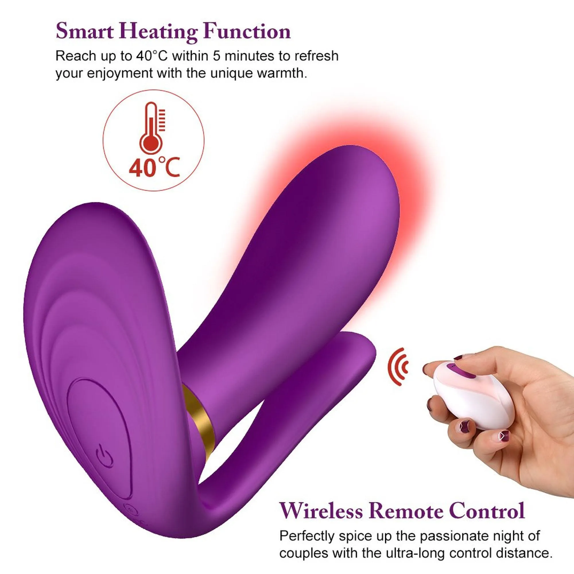 Вибратор B - Series Cute Remote, 11.5 см (фиолетовый)