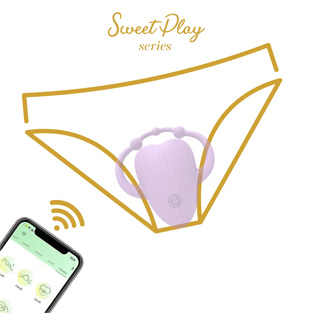 EROSPACE Sweet Play A5 - Wibrator do majtek, Liliowy, 8.5 cm