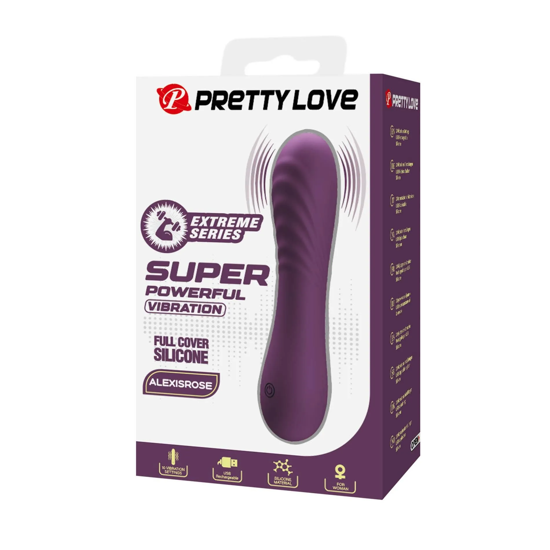 Pretty Love AlexisRose Purple - Mini-wibrator, Fioletowy, 15 cm