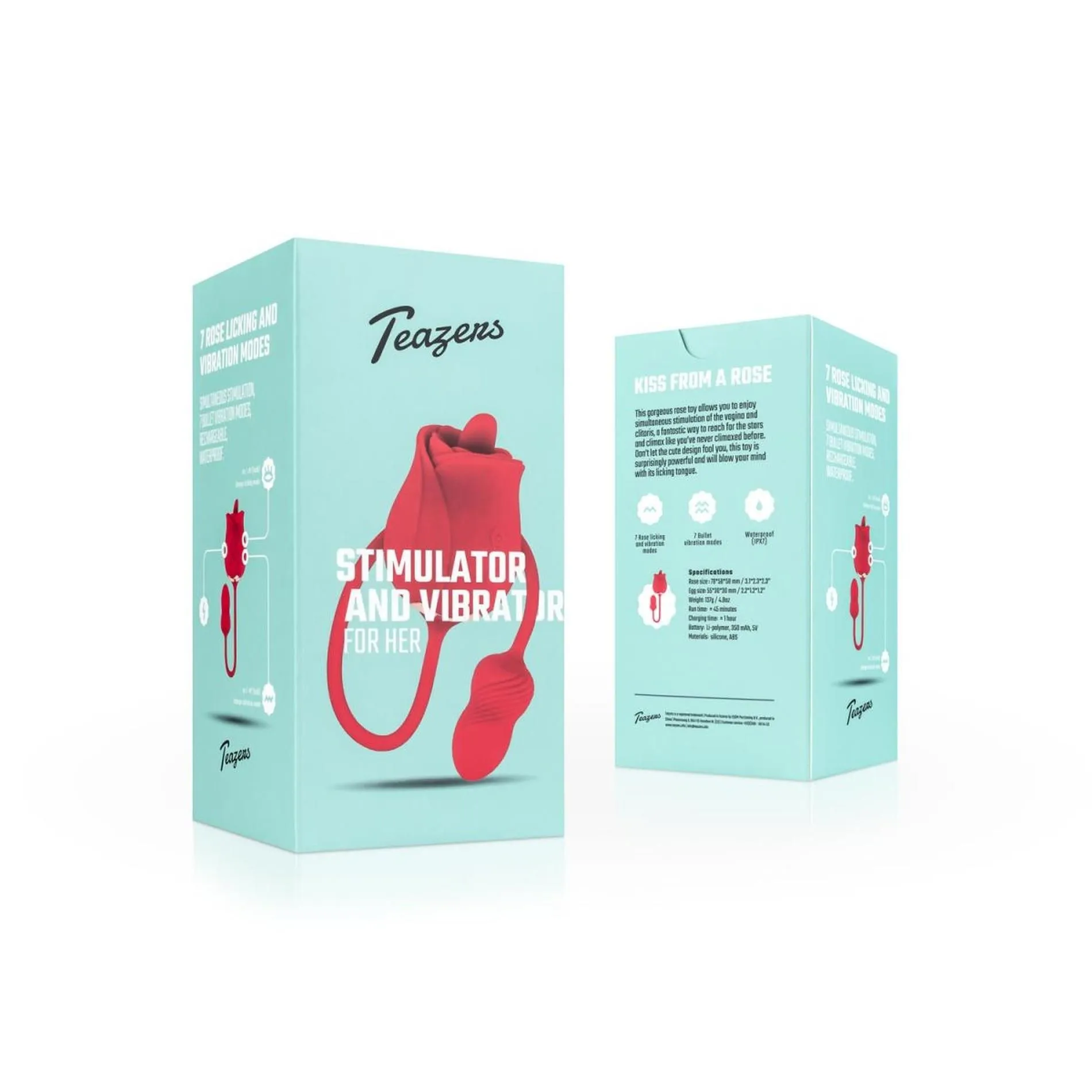 Вибратор Teazers Rose, 32 см (красный)