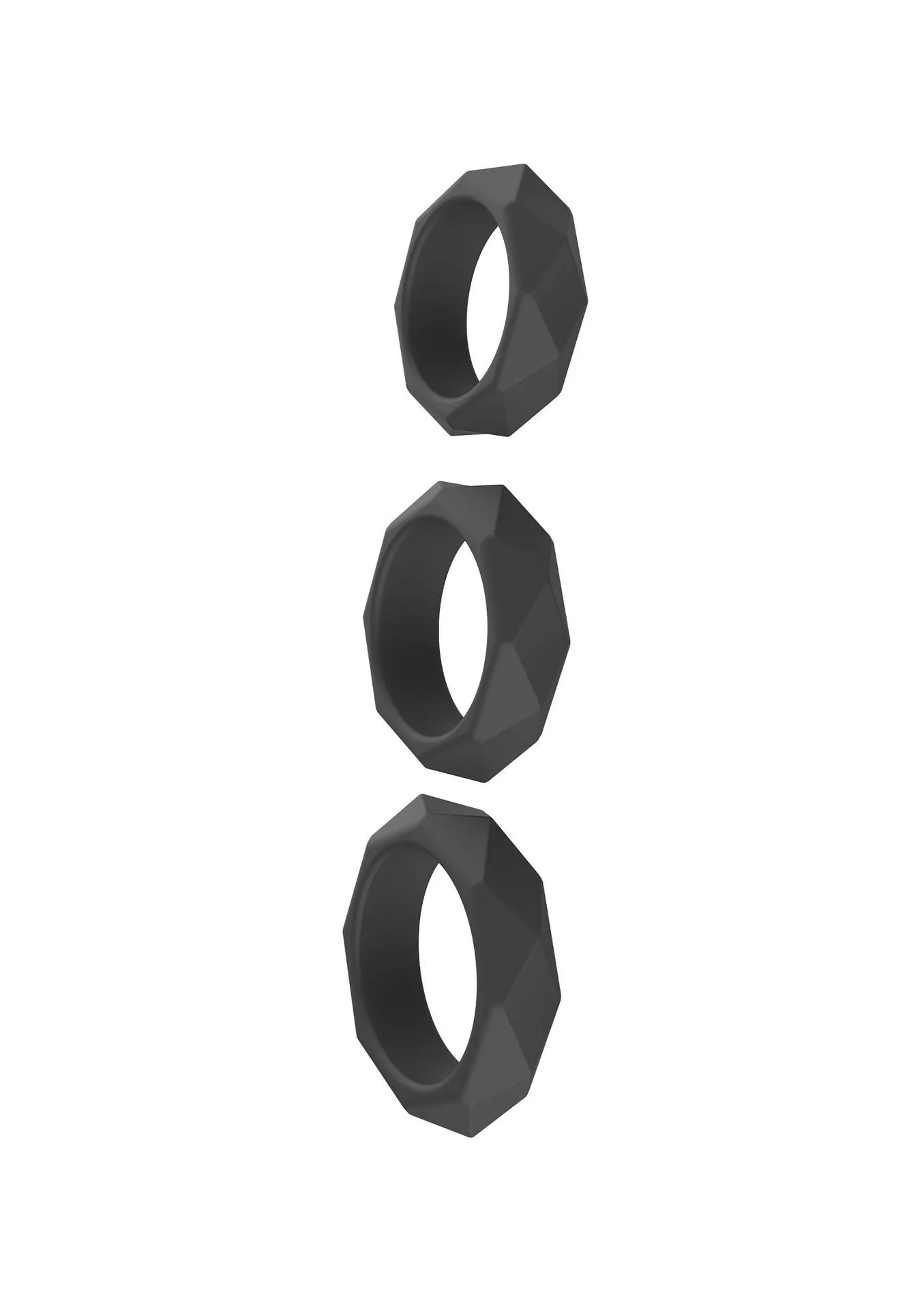 Набір ерекційних кілець Hidden Desire Heavy C-Ring Set, 3 шт (чорний)