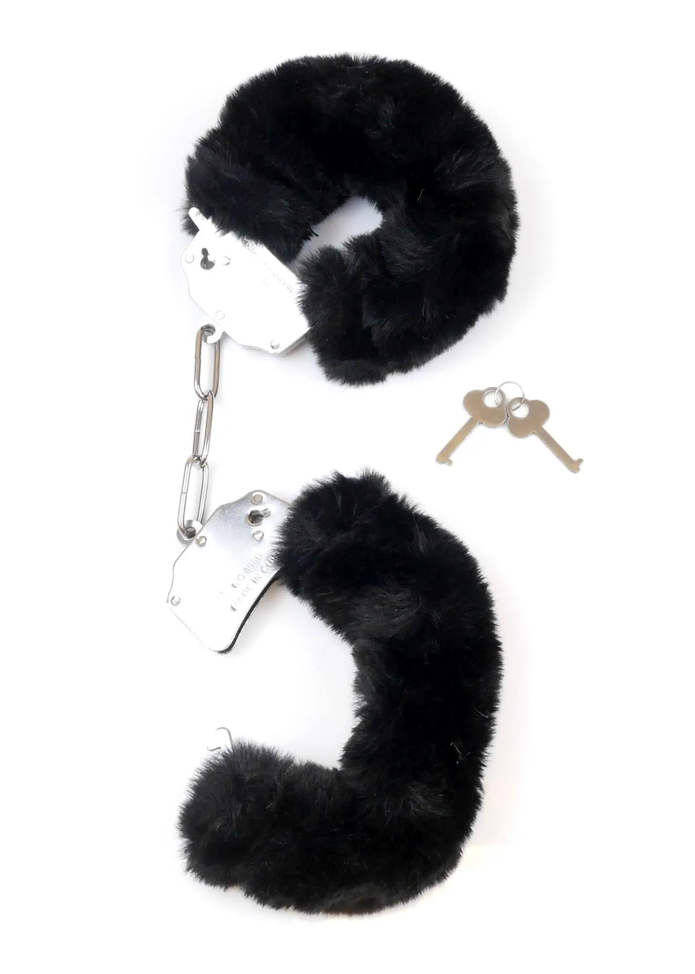 Fetish B - Series Furry Cuffs - Kajdanki, Czarny, 7.5 cm