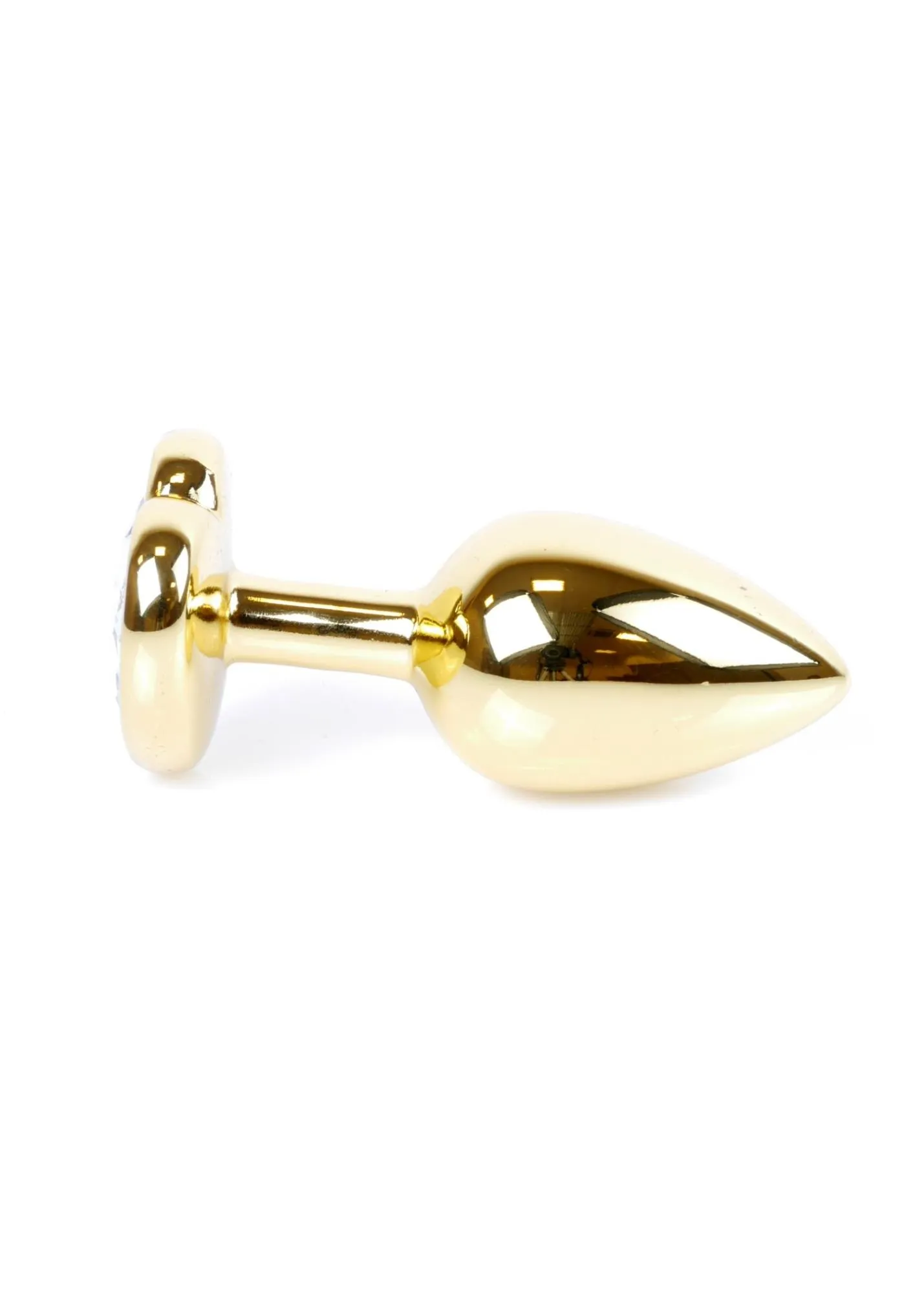 B - Series HeavyFun Boss Jewellery - Korek analny z kryształkiem, Złoto, 7 cm