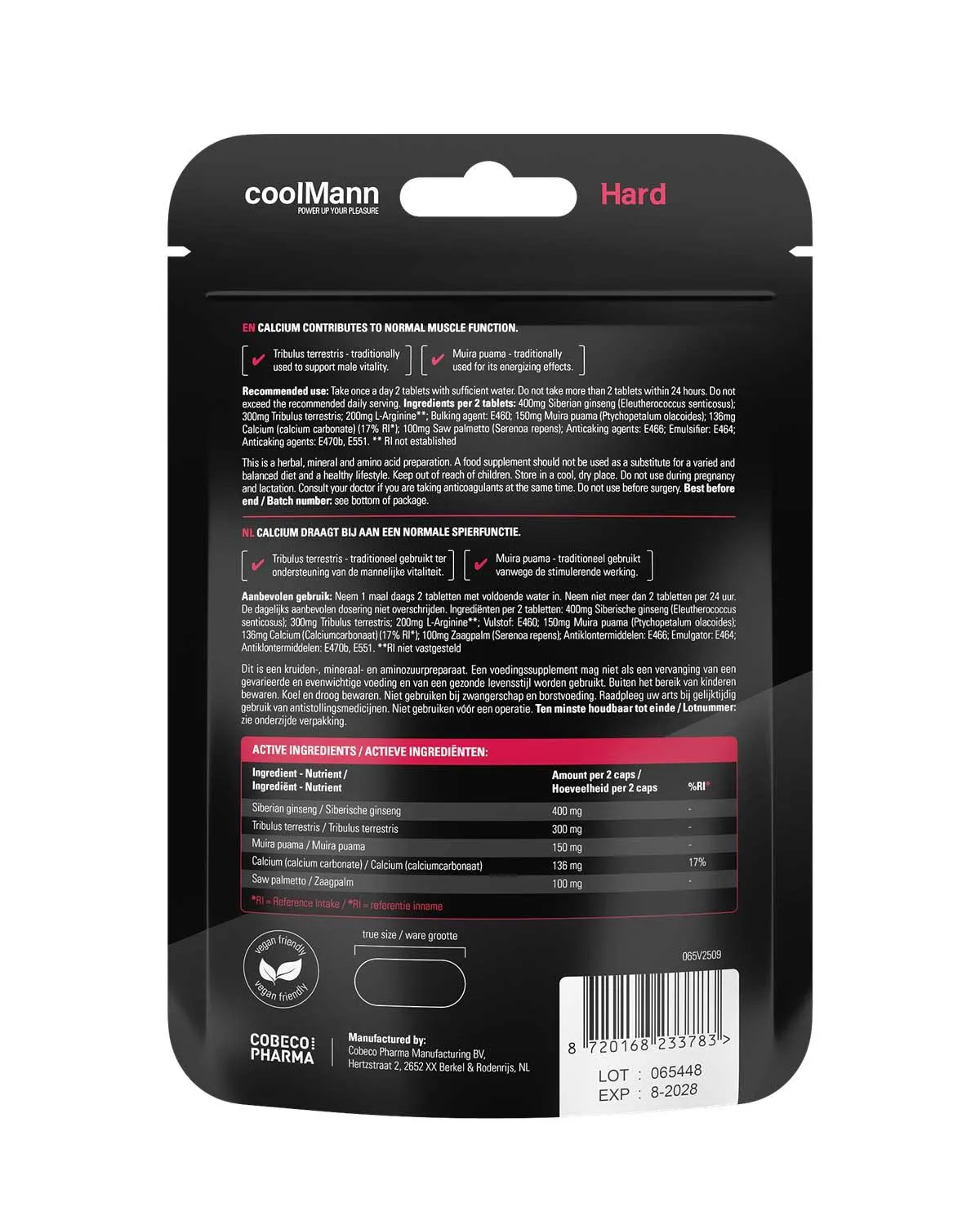 Cobeco Pharma Wholesale BV Hard - Tabletki na erekcję