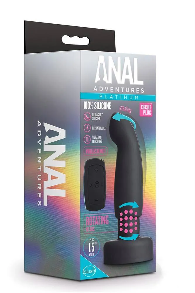 Blush Anal Adventures Platinum Circuit Plug - Korek analny, Czarny, 14.6 cm
