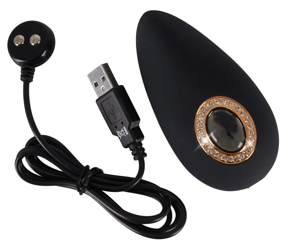 Cleopatra Clitoral Vibrator - Wibrator łechtaczkowy, Czarny, 9, 5 cm