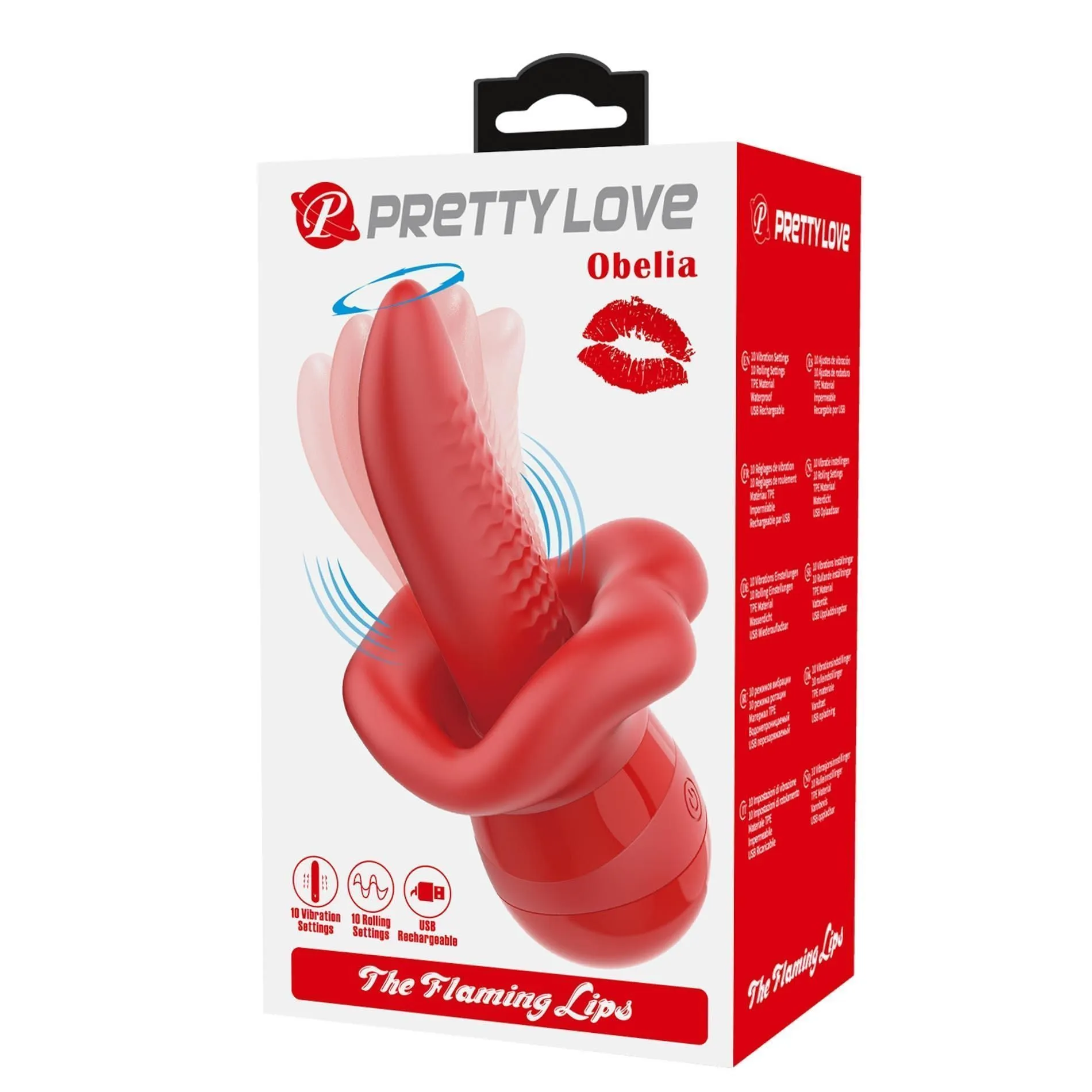 Pretty Love Obelia The Flaming Lips - Wibrator, Czerwony, 13.8 cm
