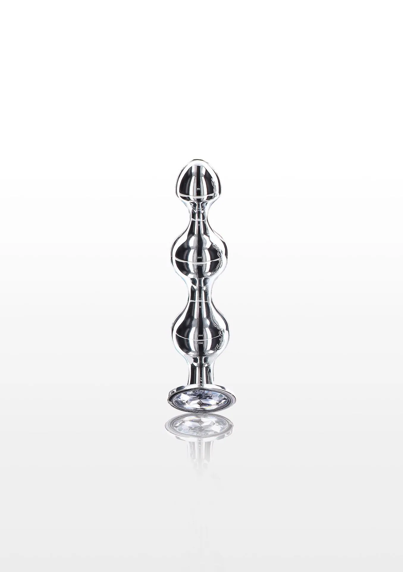 Анальный стимулятор Anal Play Diamond Star Beads S, 10.5 см (серебристый)