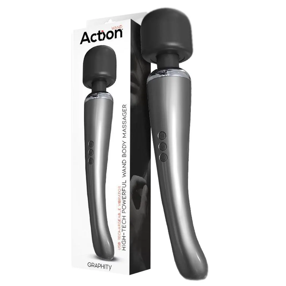 Вібратор Action Wand, 29,5 см (чорний)