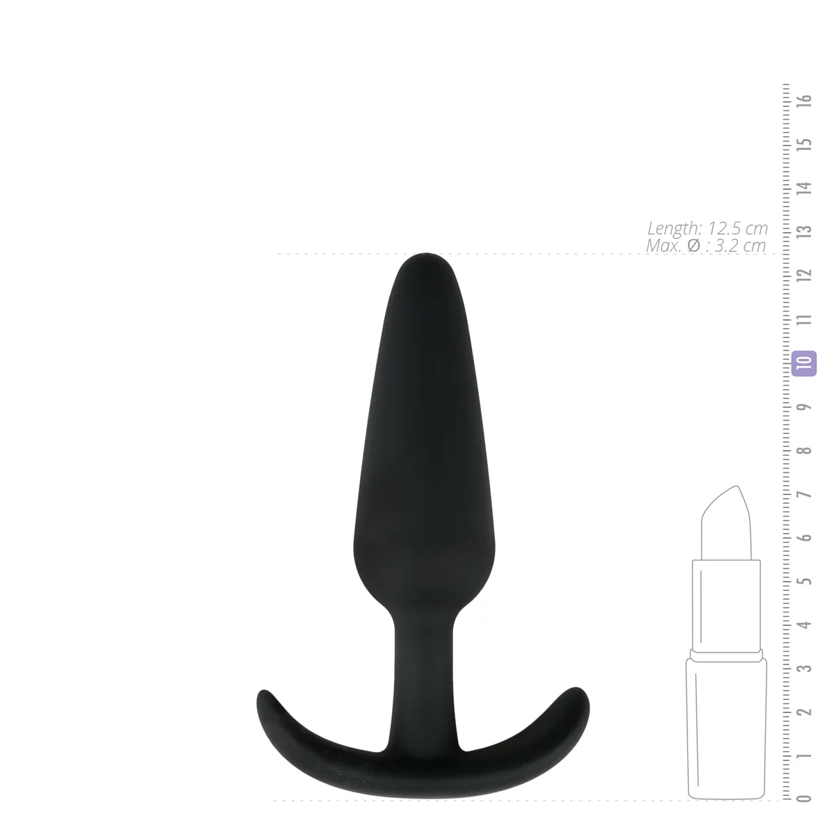 Анальная пробка EasyToys Anal Collection Buttplug L, 12.5 см (черный)