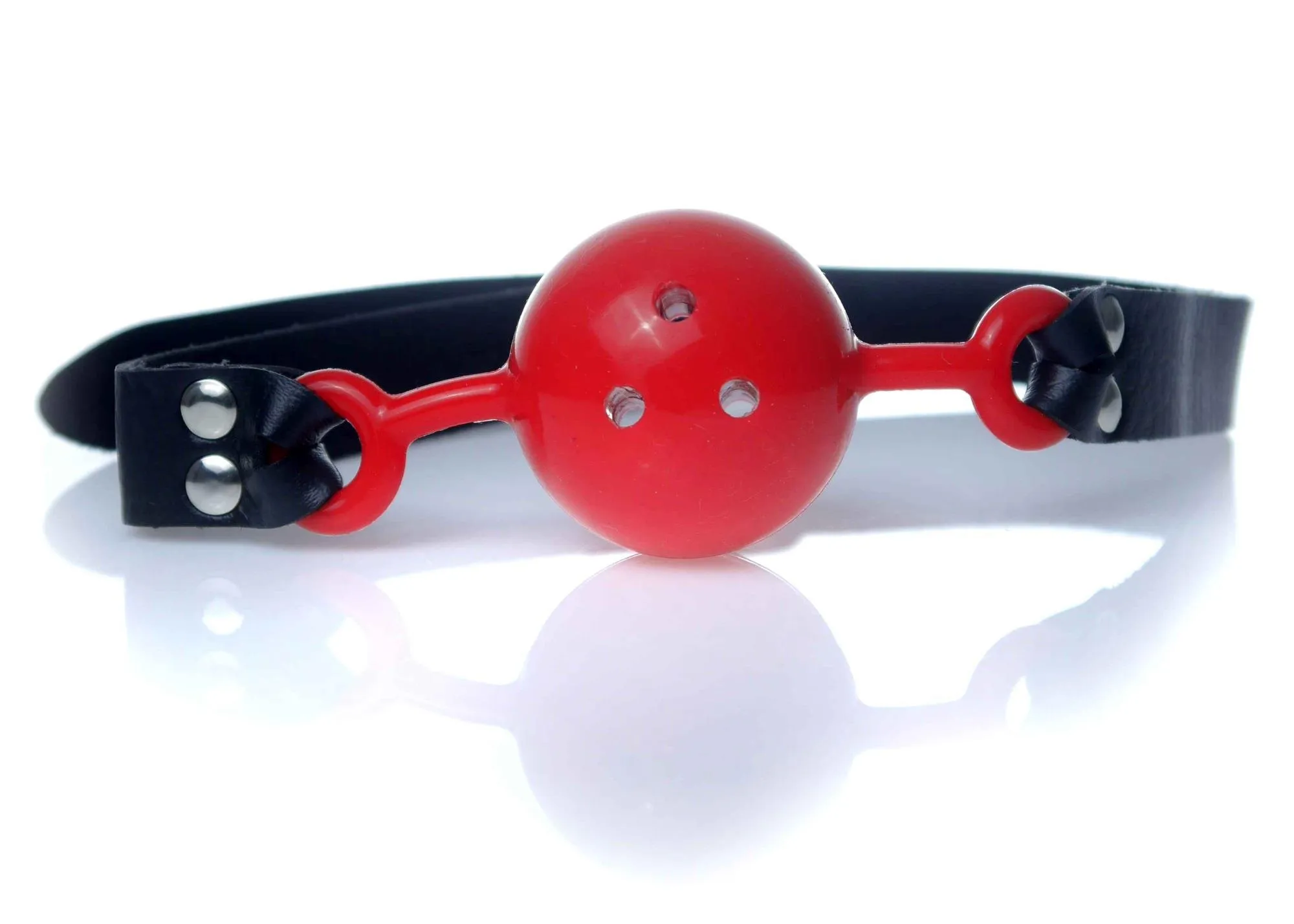 Кляп Fetish B - Series Ball Gag, 4.2 см (черный с красным)
