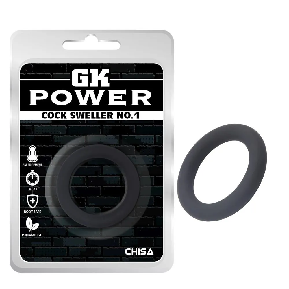 Эрекционное кольцо GK Power Cock Sweller No.1 (черный)