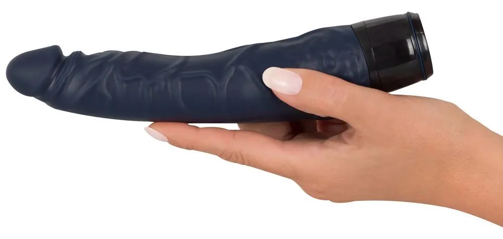 Вибратор Vibra Lotus Penis Grey Vibrator, 20 см (синий)