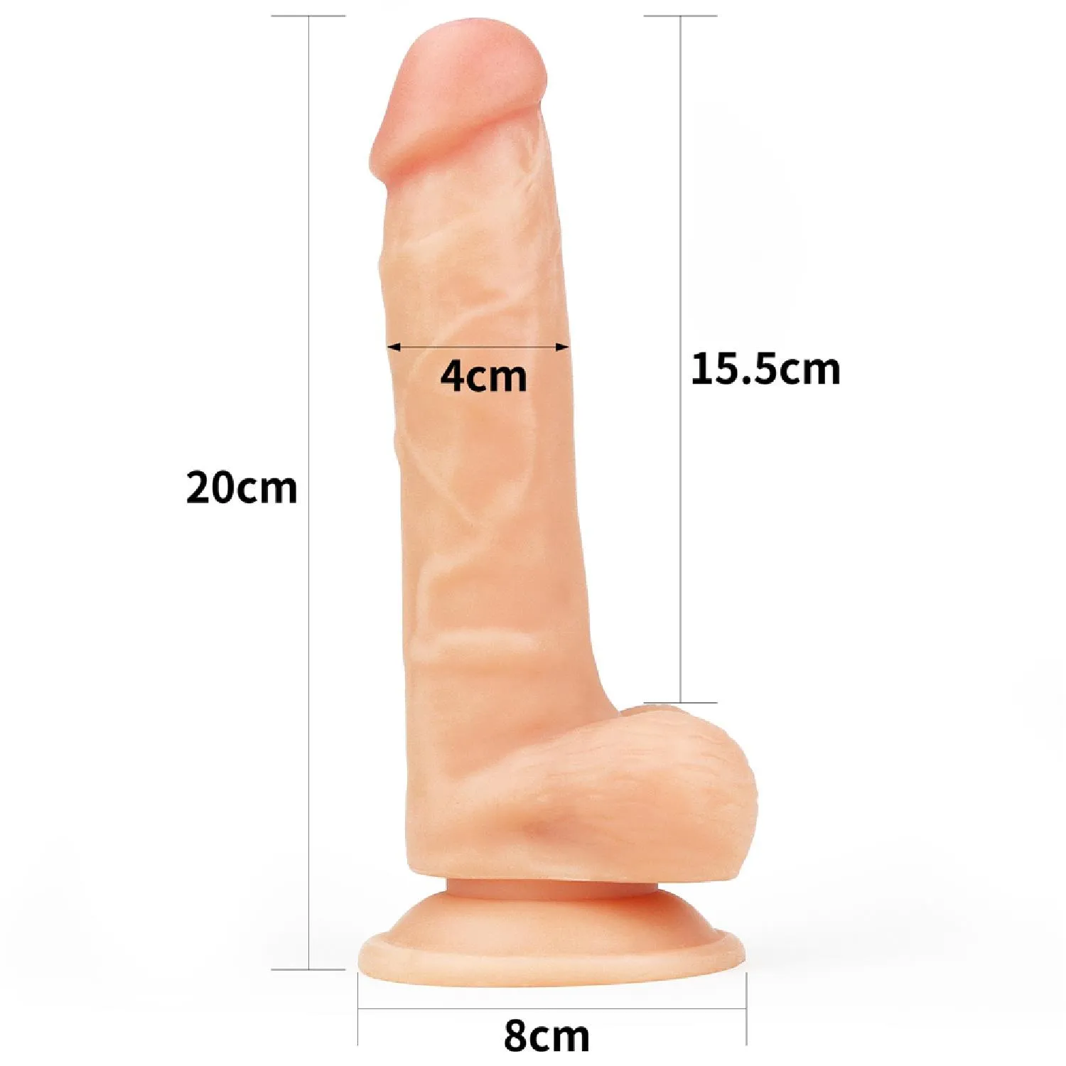 Lovetoy Ultra Soft Dude - Dildo, W kolorze cielistym, 20 cm