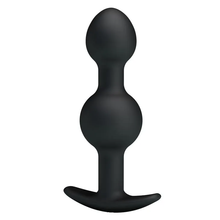Анальна пробка Pretty Love silicone Anal balls, 10,4 см (черный)
