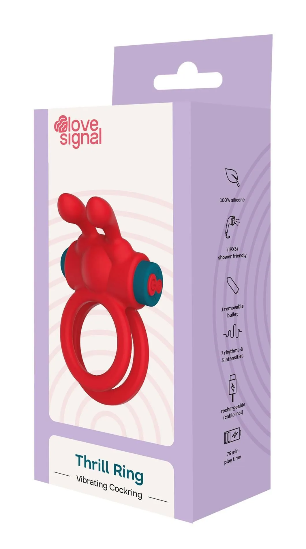 Эрекционное кольцо Dream Toys Thrill Ring, 10 см (красный)