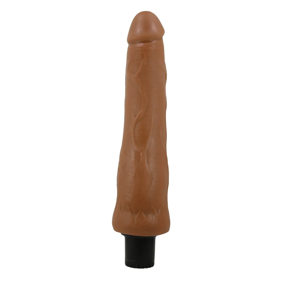 BAILE Sliding Skin Alfredo 9.8" - Wibrator, Brązowy, 25 cm