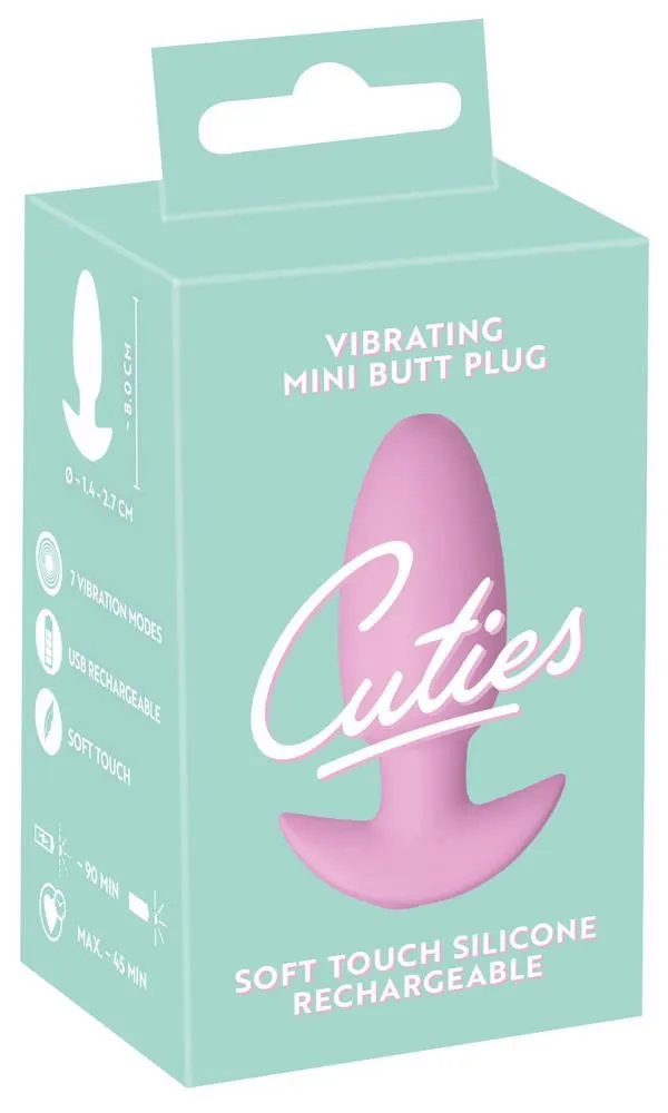 Cuties Mini Butt Plug - Korek analny, Jasnoróżowy, 8 cm