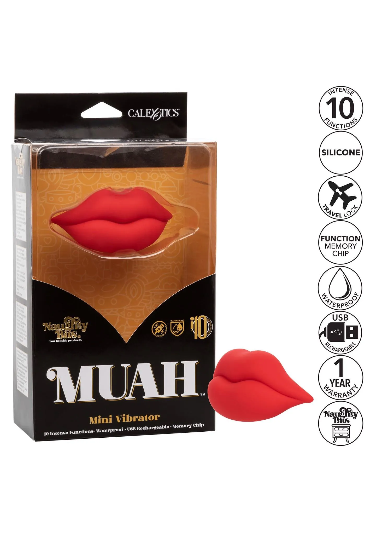 Міні-вібратор Calexotics Muah Mini Vibrator (червоний)