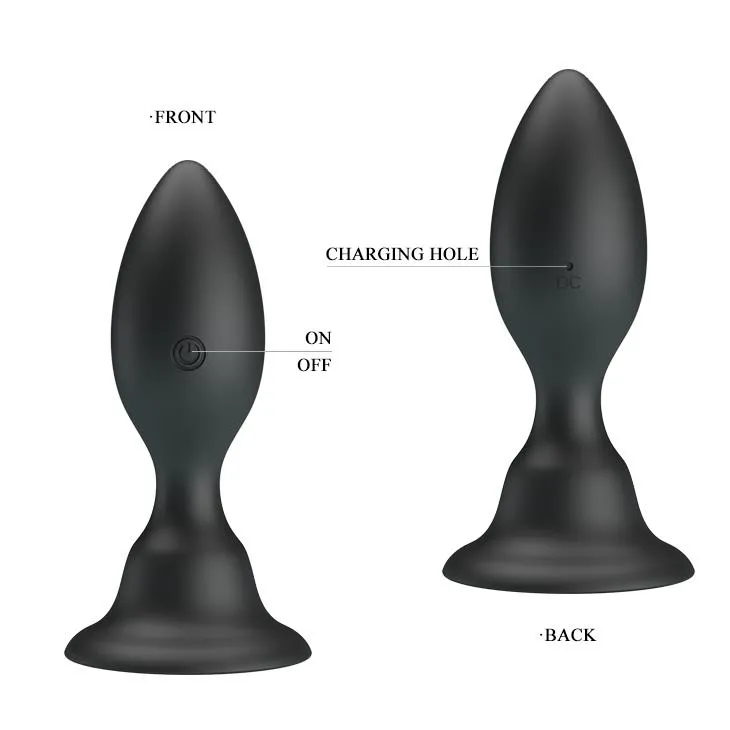 Pretty Love Push Over To Trigger - Korek analny, Czarny, 10, 8 cm