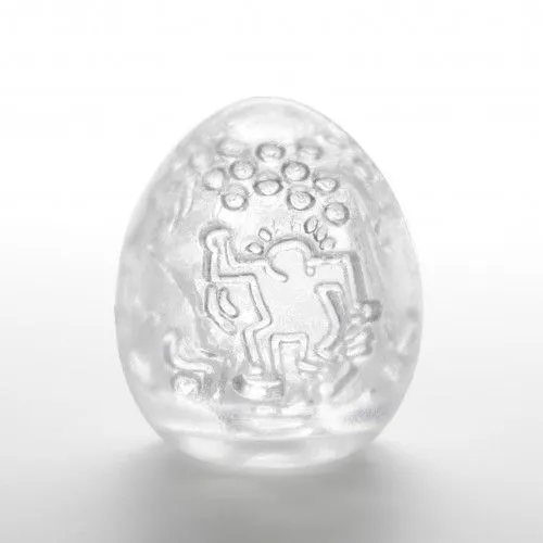 Мастурбатор яйце Tenga Egg Keith Haring Dance (білий)
