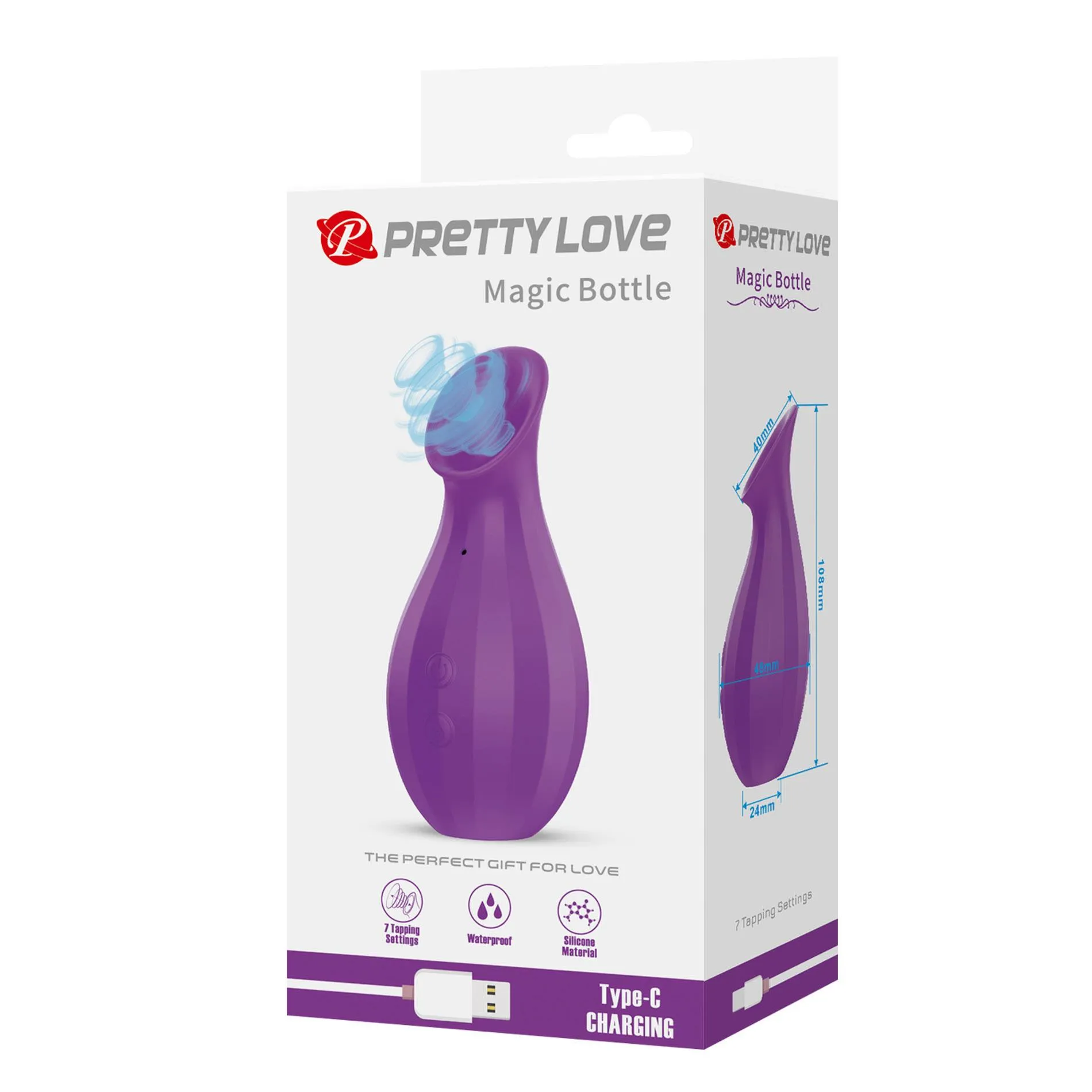 Вакуумний стимулятор клітора Pretty Love Magic Bottle (фіолетовий)