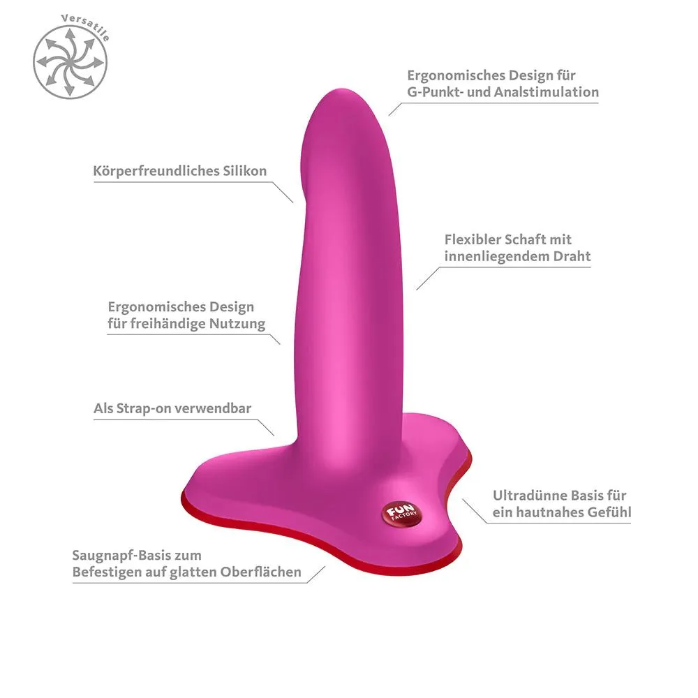 Фалоімітатор Fun Factory Limba Flex S, 12.2 см (фуксія)