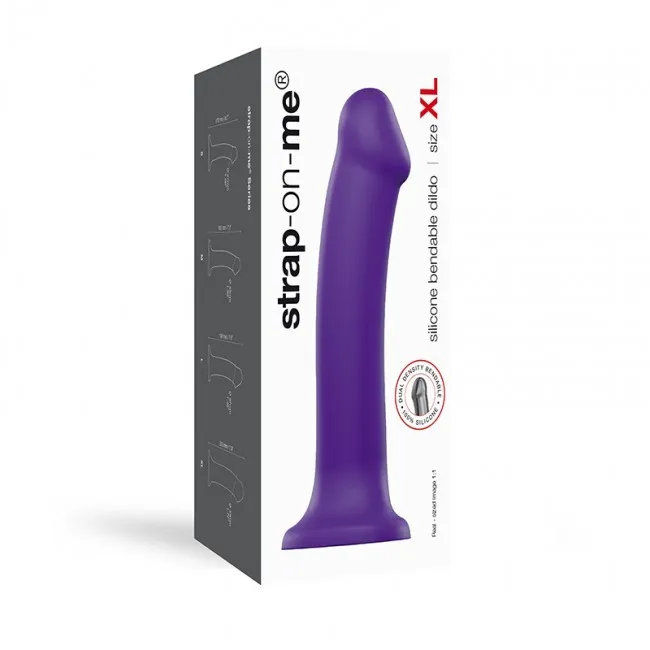 Strap-on-me Dual Density Bendable XL - Dildo, Fioletowy, 20 cm
