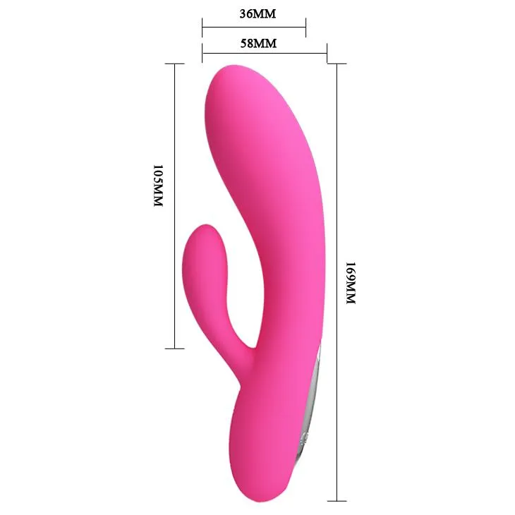 Pretty Love Ives - Wibrator królik, Różowy, 16, 9 cm