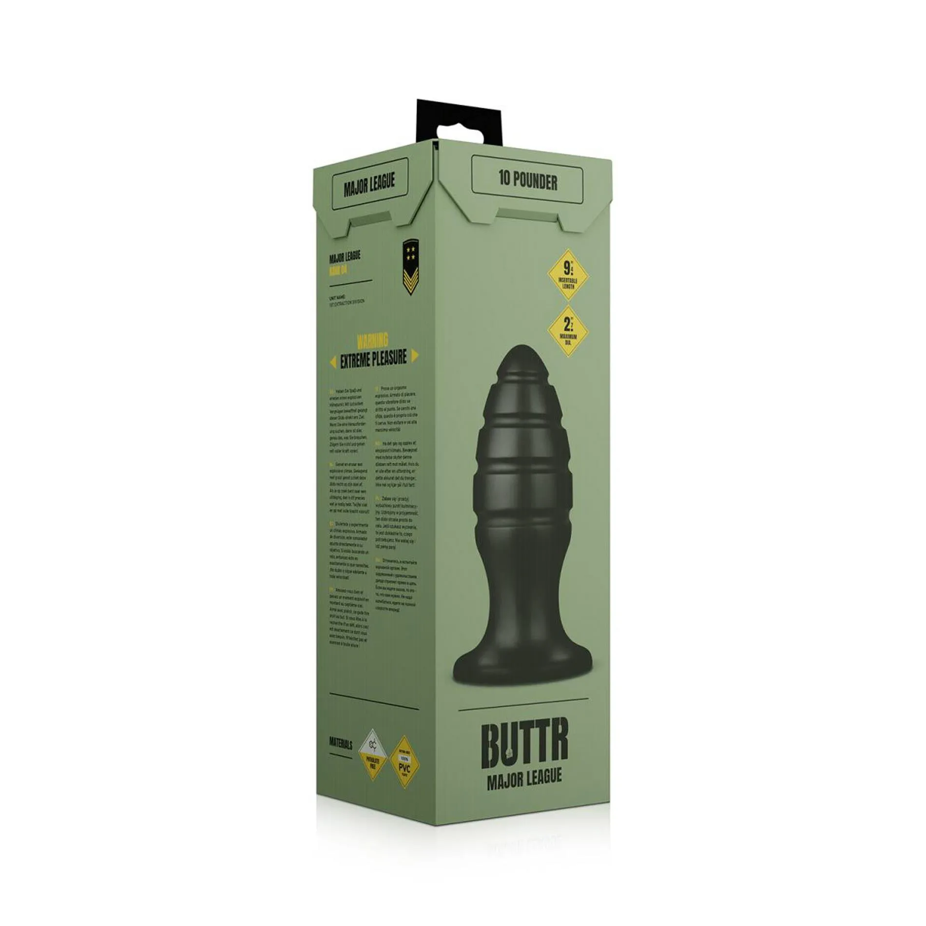 Анальная пробка Butter Aftershock, Huge Explosive, 23 см (черный)