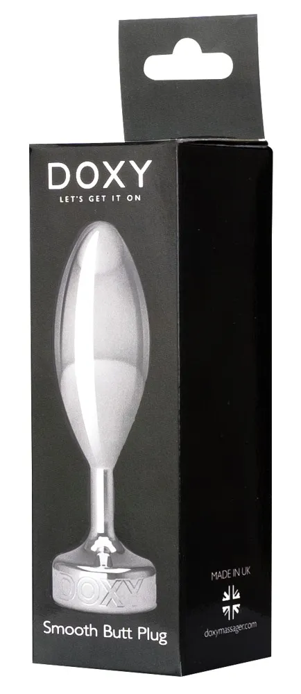 Анальна пробка Doxy Butt Plug Smooth, 11 см (сріблястий)