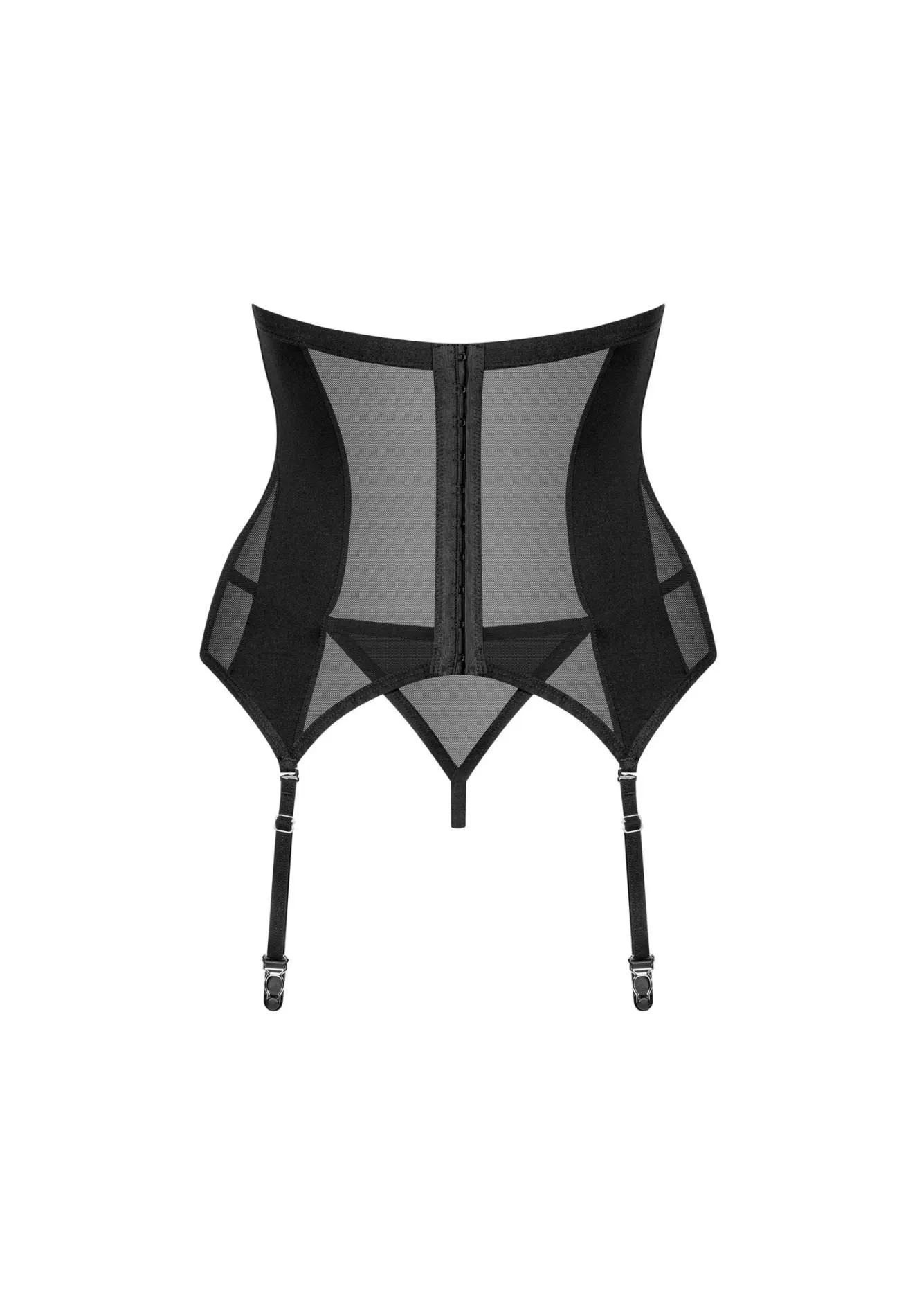 Комплект корсет та стрінги Obsessive Chic Amoria, M/L (чорний)