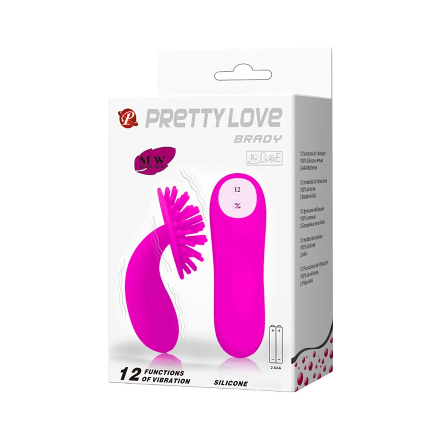 Pretty Love Brady - Wibrator łechtaczkowy, Różowy, 7.6 cm