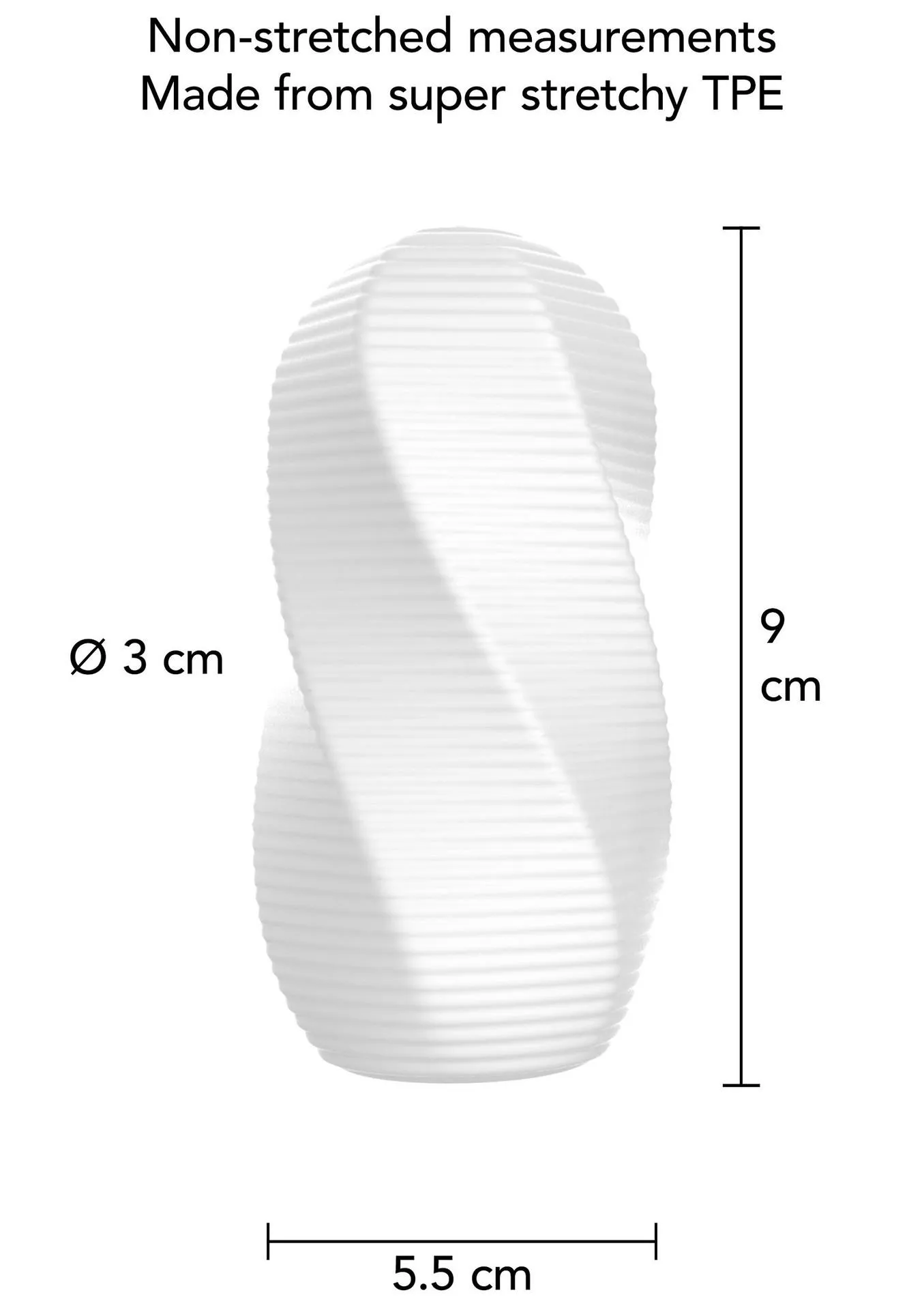 TOYJOY Hero Swirl - Masturbator, Biały, 9 cm