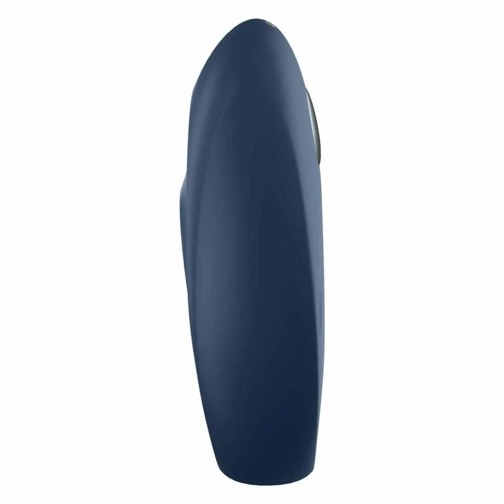 Ерекційне кільце з вібрацією Satisfyer Mighty One, 9 см (синій)
