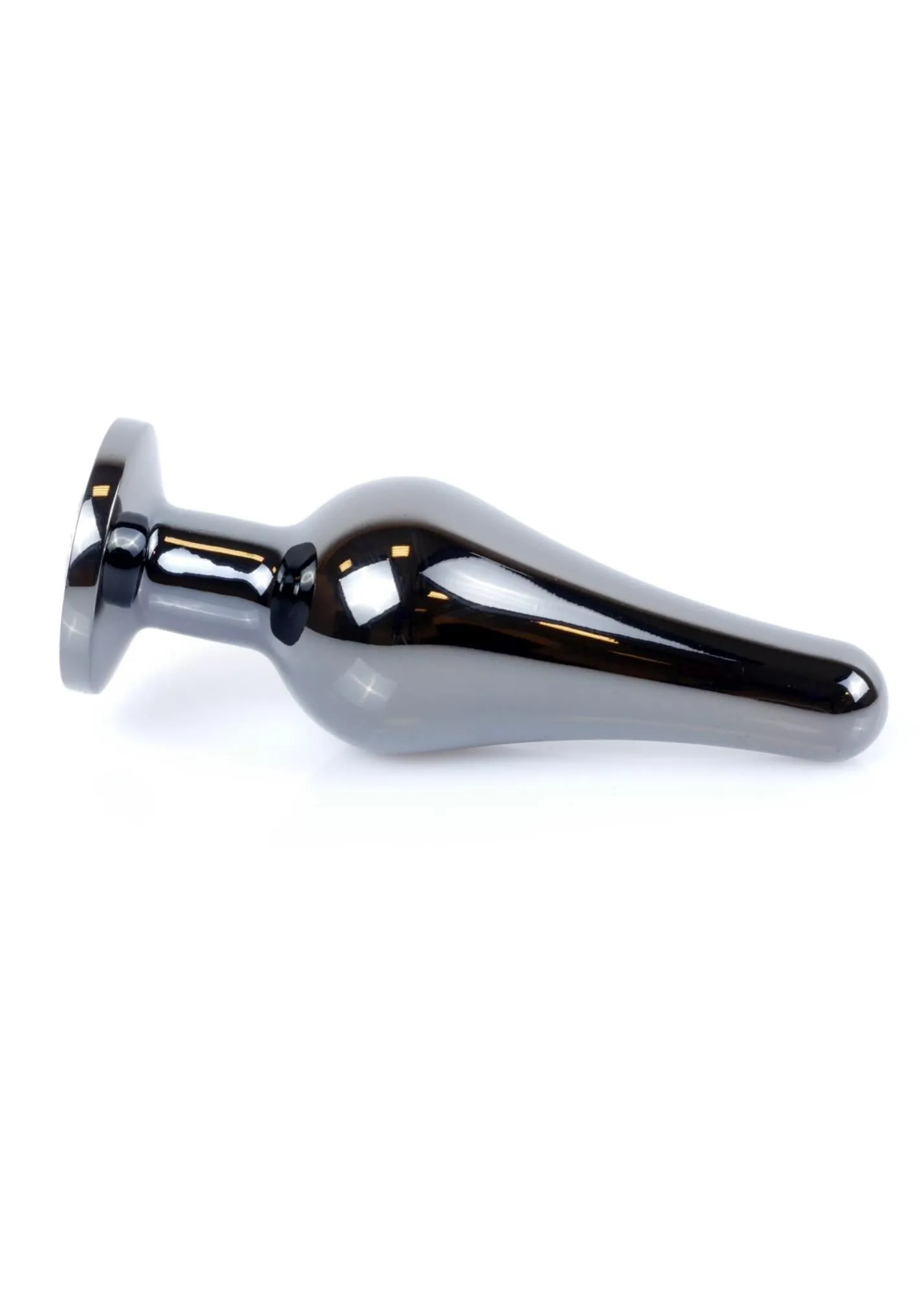 Анальная пробка MyLove Toys Jewellery Dark Silver Butt Plug, 9.5 см (красный)
