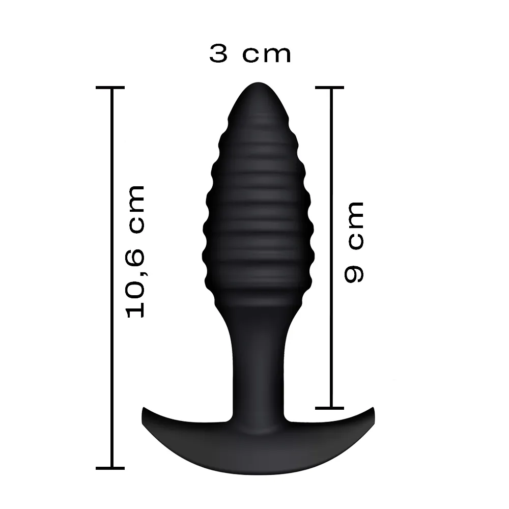 Анальная пробка Dorcel Spiral Plug, 10,6 см (черный)