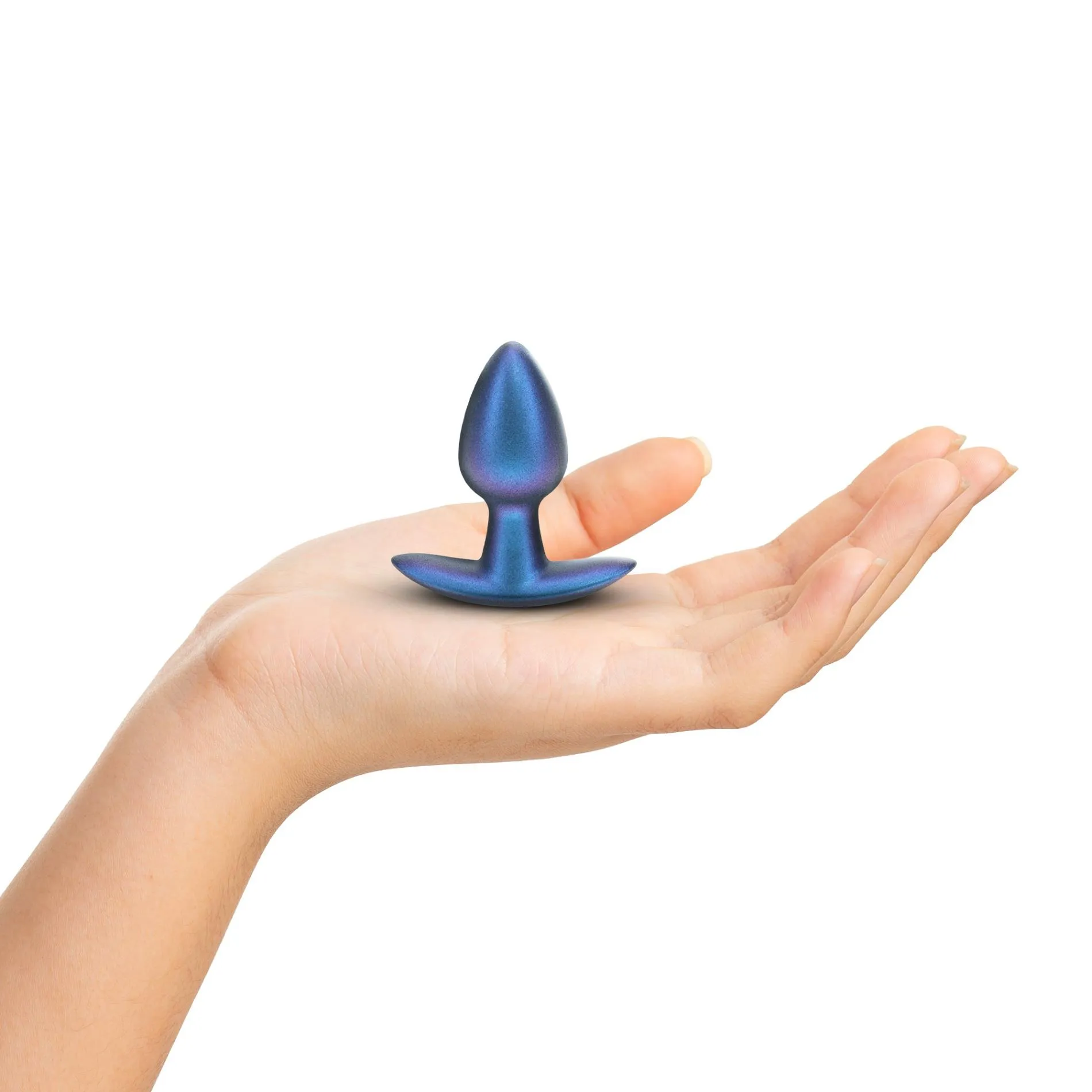 Ouch! Smooth Anal Plug Metallic S - Korek analny, Niebieski, 6.5 cm, S