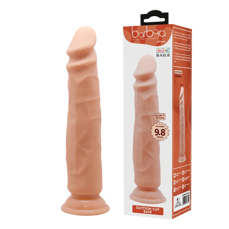 BAILE Barbara Alcmene Dildo 9, 8" - Dildo, W kolorze cielistym, 25 cm