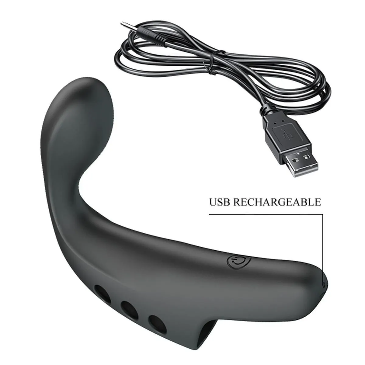 Вібратор на палець Pretty Love Fingering Vibrator Gorgon, 9,3 см (чорний)