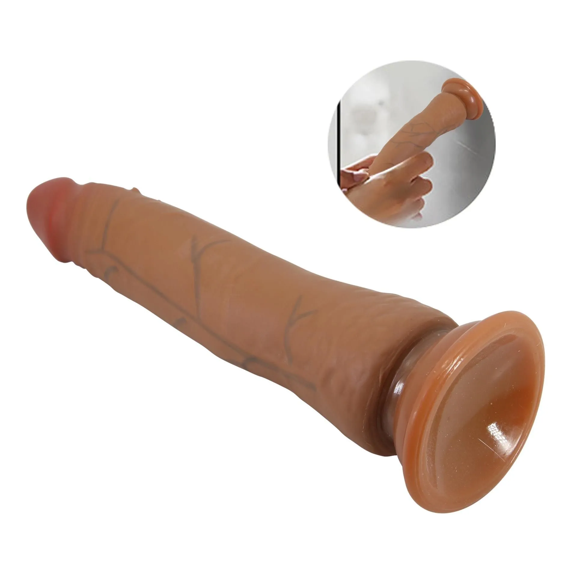 Фаллоимитатор Baile Barbara 8.3", 21 см (коричневый)